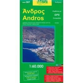 ORAMA 307 Andros 1:60 000 turistická mapa