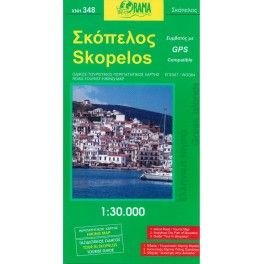 ORAMA 348 Skopelos 1:30 000 turistická mapa