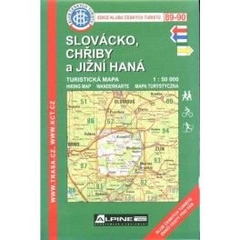 KČT 89-90 Slovácko, Chřiby a Jižní Haná 1:50 000 turistická mapa