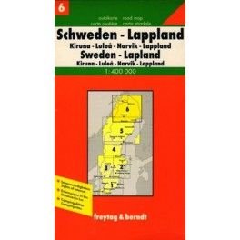 Freytag a Berndt Švédsko 6 - Laponsko 1:400 000 automapa