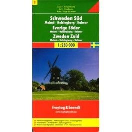 Freytag a Berndt Švédsko 1 - jih, Malmö 1:250 000 automapa