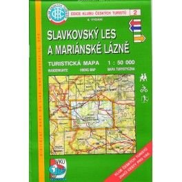 KČT 2 Slavkovský les a Mariánské lázně 1:50 000 turistická mapa