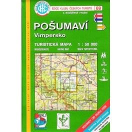 KČT 69 Pošumaví - Vimpersko 1:50 000 turistická mapa