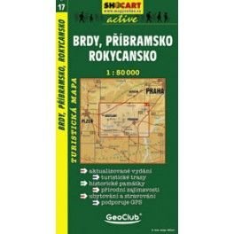 SHOCart 17 Brdy, Příbramsko, Rokycansko 1:50 000 turistická mapa