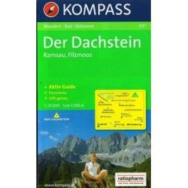 Kompass 031 Der Dachstein, Ramsau, Filzmoos 1:25 000 turistická mapa