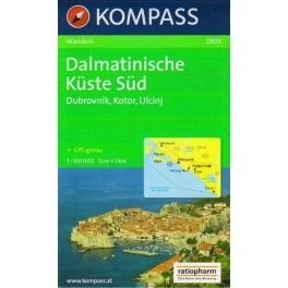 Kompass 2903 Dalmatinische Küste Süd 1:100 000 turistická mapa