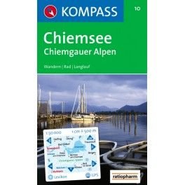 Kompass 10 Chiemsee, Chiemgauer Alpen 1:50 000 turistická mapa