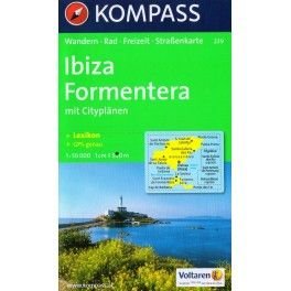 Kompass 239 Ibiza, Formentera 1:50 000 turistická mapa