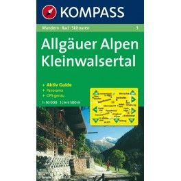 Kompass 3 Allgäuer Alpen, Kleinwalsertal 1:50 000 turistická mapa
