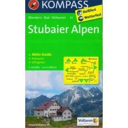 Kompass 83 Stubaier Alpen 1:50 000 turistická mapa