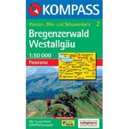 Kompass 2 Bregenzerwald, Westallgäu 1:50 000 turistická mapa