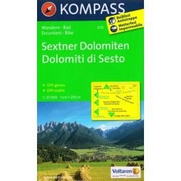 Kompass 625 Sextner Dolomiten/Dolomiti di Sesto 1:25 000 turistická mapa