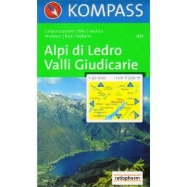 Kompass 071 Alpi di Ledro, Valli Giudicarie 1:50 000 turistická mapa