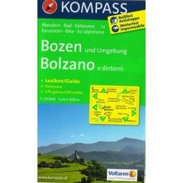 Kompass 54 Bozen/Bolzano 1:50 000 turistická mapa