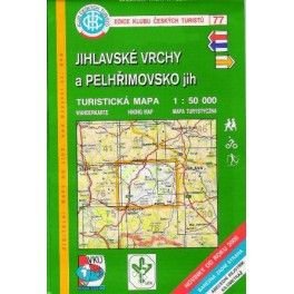 KČT 77 Jihlavské vrchy a Pelhřimovsko jih 1:50 000 turistická mapa