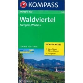 Kompass 203 Waldviertel, Kamptal, Wachau 1:50 000 turistická mapa