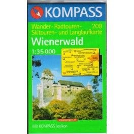 Kompass 209 Wienerwald 1:35 000 turistická mapa