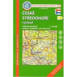 KČT 11 České středohoří východ 1:50 000 turistická mapa