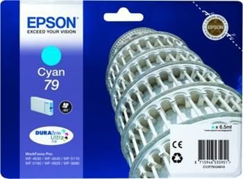 Epson originální ink C13T79124010, 79, L, cyan, 800str., 7ml, 1ks, Epson WorkForce Pro WF-5620DWF, WF-5110DW, WF-5690DWF