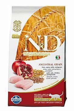 N&D Low Grain CAT Neutered Chicken & Pomegranate 1,5kg