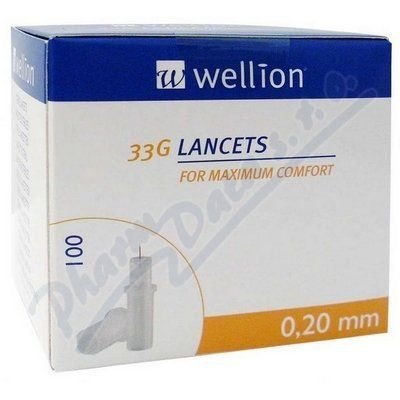 Lancety Wellion 100 ks - 33G