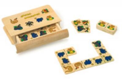 Dřevěné hračky - dřevěné hry -  Domino divoká zvířata