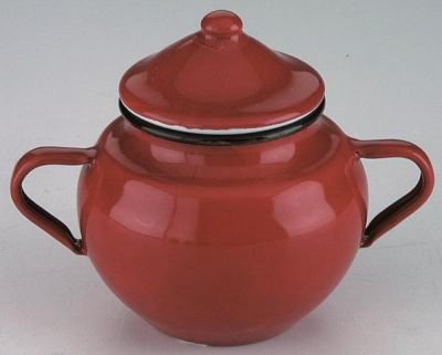 Smaltovaná cukřenka 0,5l - červená Ibili