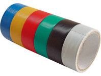 Pásky izolační PVC, sada 6ks, 19mm x 18m (3m x 6ks), tloušťka 0,13mm, 6 barev, EXTOL CRAFT