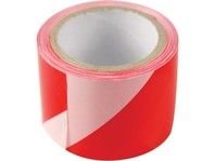 Páska výstražná červeno-bílá, 75mm x 250m, PE, EXTOL CRAFT