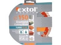 Kotouč diamantový řezný turbo plus, 115x22,2mm, suché i mokré řezání, EXTOL PREMIUM