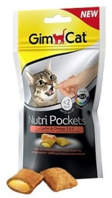 GimCat Nutri Pockets losos a omega 3 a 6 60g