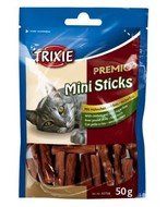 Tyčinky kuřecí s rýží Premio MINI STICKS - mini 50 g