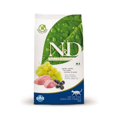 Granule N&D Grain Free CAT Adult Lamb & Blueberry 10kg