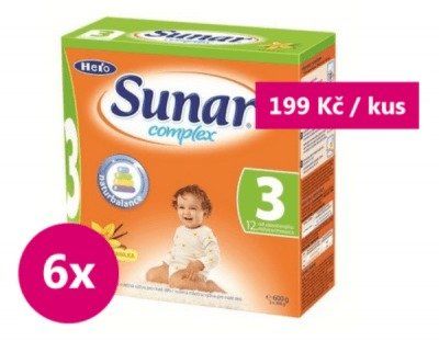 Sunar complex 3 vanilka 6 x 600g - výhodné balení