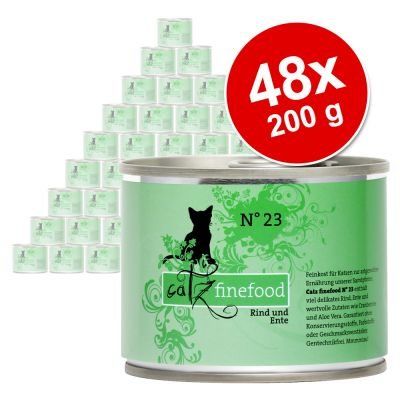 Catz Finefood výhodné balení 48 x 200 g - Zvěřina & okoun
