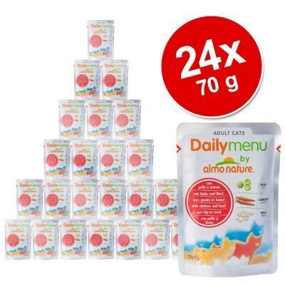 Almo Nature Cat Daily Menu kapsička 24 x 70 g - tuňák & losos