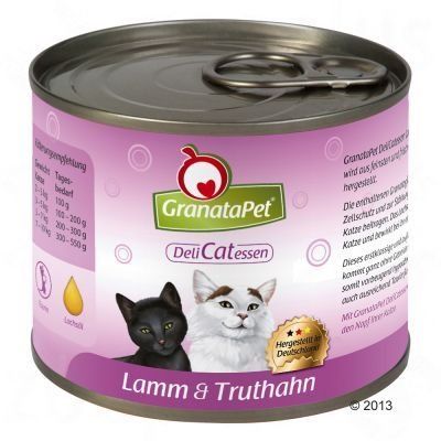 GranataPet DeliCatessen 6 x 200 g - Kitten: jehněčí & krůtí maso