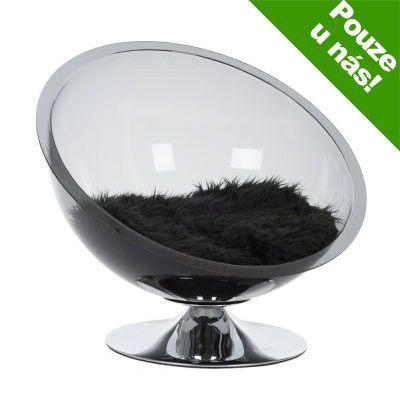 Retro Pet Nest Grey -   60 cm šedá-transparentní / černá Nelze platit na dobírku