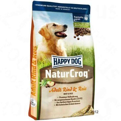 Happy Dog NaturCroq Rind & Reis - Výhodné balení 2 x 15 kg