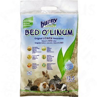 Bunny Bed O' Linum přírodní lněná podestýlka - 35 l