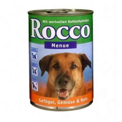 Rocco Menue 6 x 400 g - Hovězí, jehněčí, zelenina & rýže