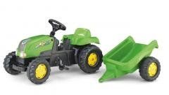 Šlapací traktor Rolly Toys Rolly Kid s vlečkou - zelený II.