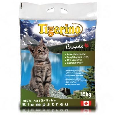 Kočkolit Tigerino Canada - vůně dětského pudru - 15 kg