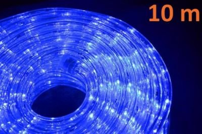 LED světelný kabel 10 m - modrá, 240 diod