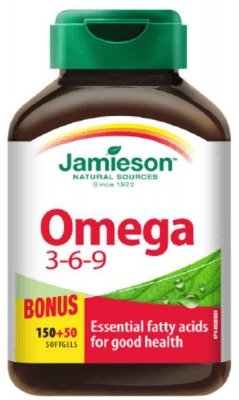 JAMIESON Omega 3-6-9 1200 mg 200 kapslí