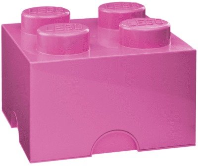 LEGO úložný box 250 x 250 x 180 mm - růžová