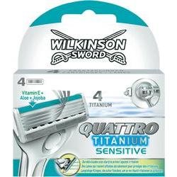 Náhradní hlavice Wilkinson Quattro Sensitive, 4 ks, bílá