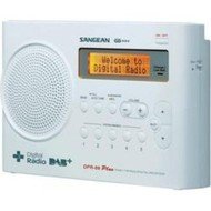 DAB+ rádio Sangean DPR-69+, FM, aku, bílá