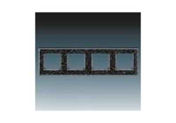 Rámeček čtyřnásobný, vodorovná i svislá montáž LEVIT onyx/kouřová černá3901H-A05040 63