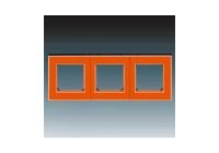 Rámeček trojnásobný vodorovná i svislá montáž LEVIT oranžová/kouřová černá 3901H-A05030 66